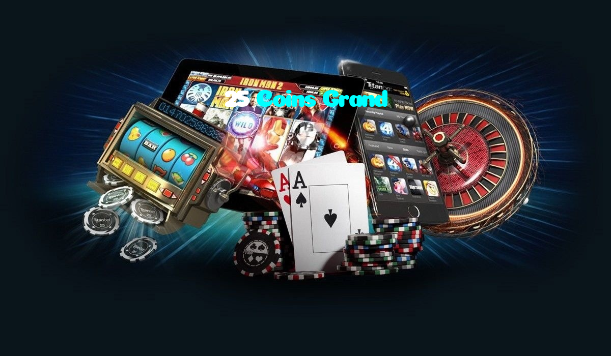 25 Coins Grand casino presented on mobile device in Pakistan with slots and live games