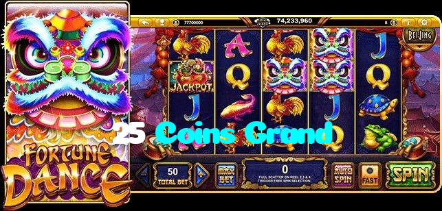 25 Coins Grand casino presented on mobile device in Pakistan with slots and live games